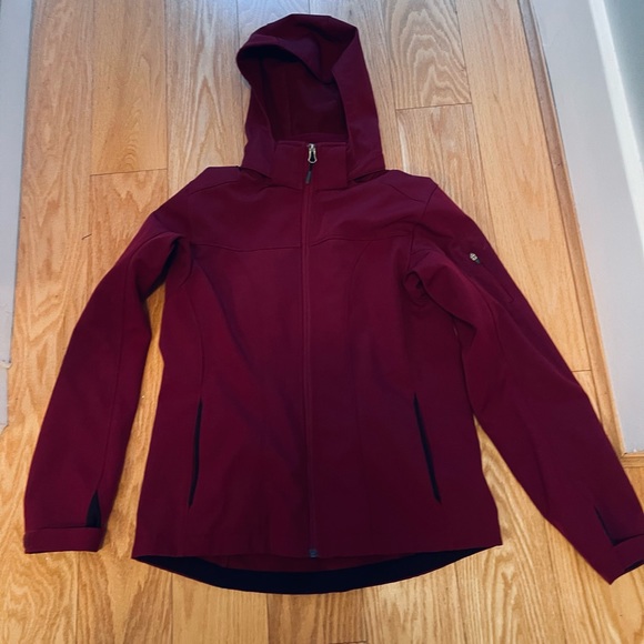Avia burgundy fleece lined jacket Sz M - Picture 3 of 5